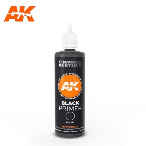 AK Black Primer (100 ml) - 3rd Generation Acrylic AK11242
